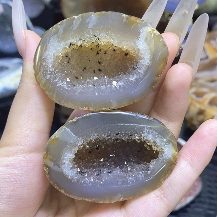 未镶嵌珠宝半成品紫晶彩晶盆