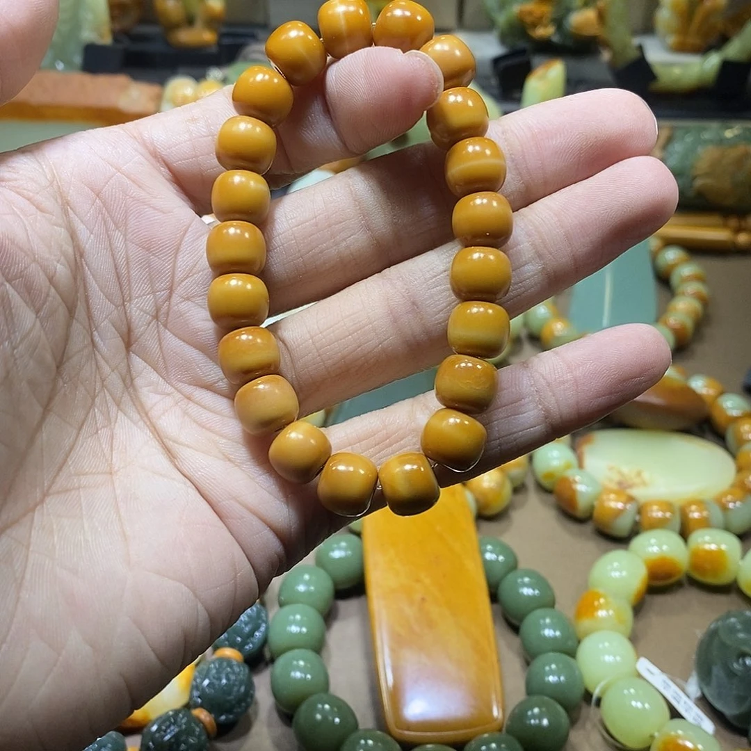 岫岩河磨玉（透闪石质玉）未镶嵌手串6