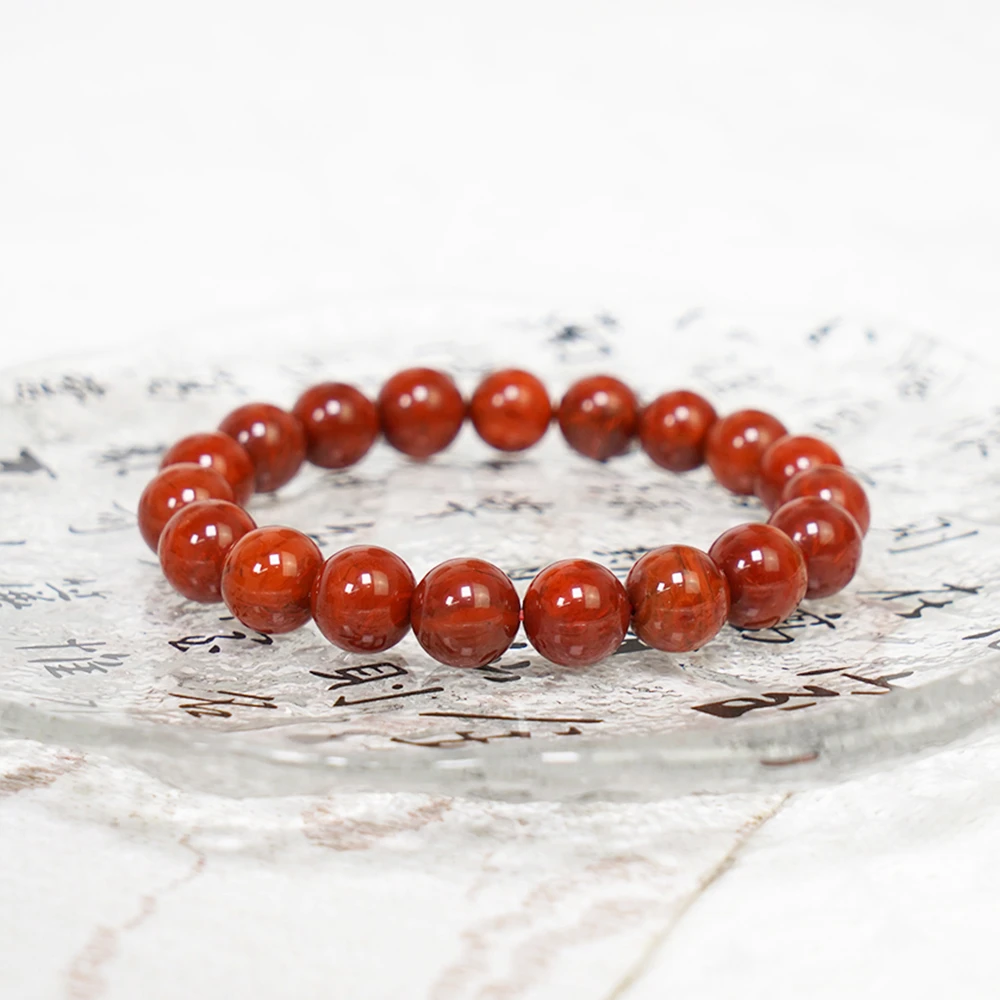 天然川料南红单圈卡10mm素串手串QF-A258（多样性发一）