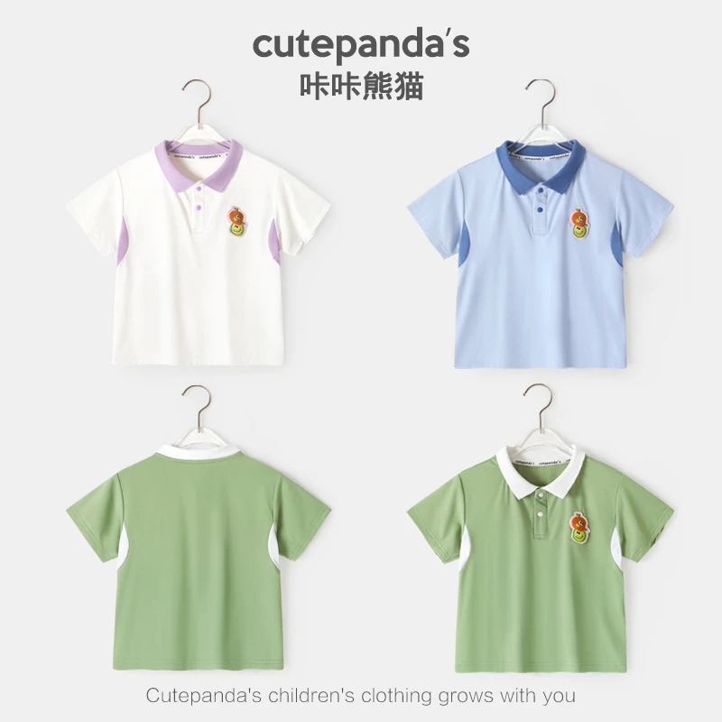 【现货】婴儿衣服休闲短袖T恤夏装男童polo衫儿童女童上衣夏季Y9441