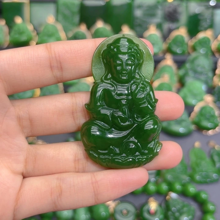 颈饰未镶嵌和田玉（碧玉）编绳