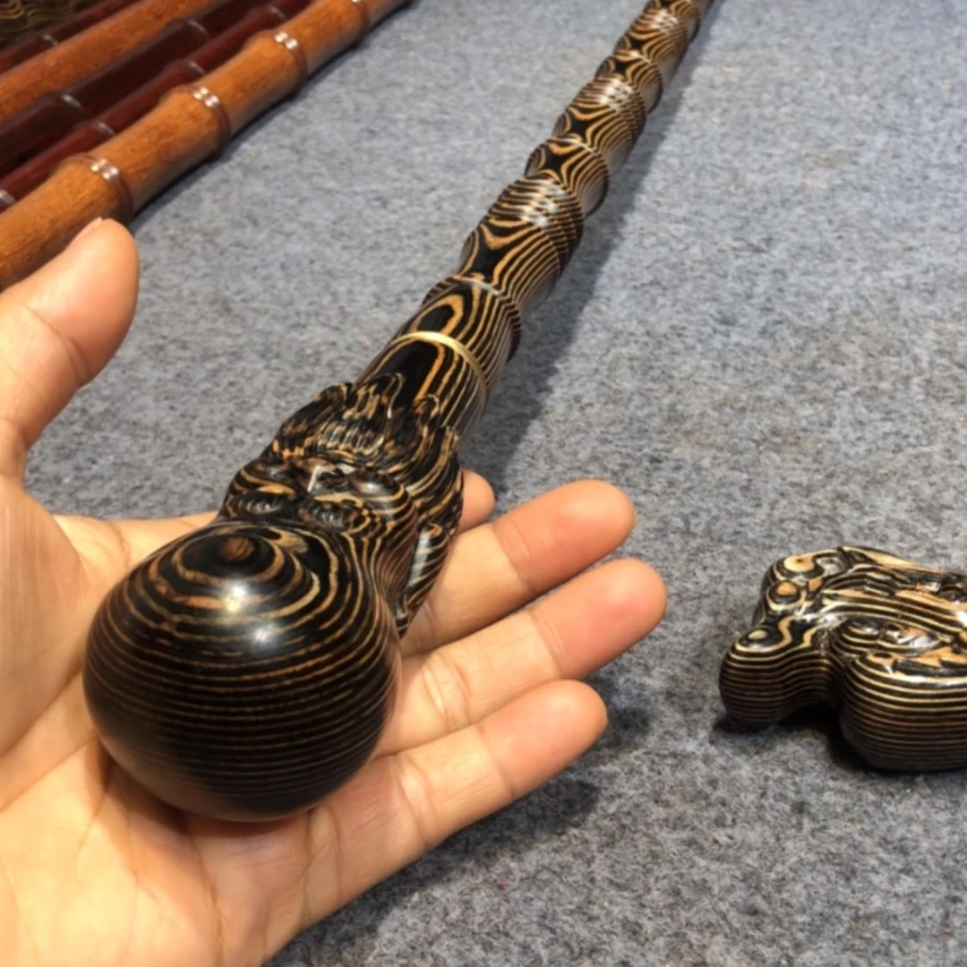 【闪购商品】木斑马木寿星手杖一根