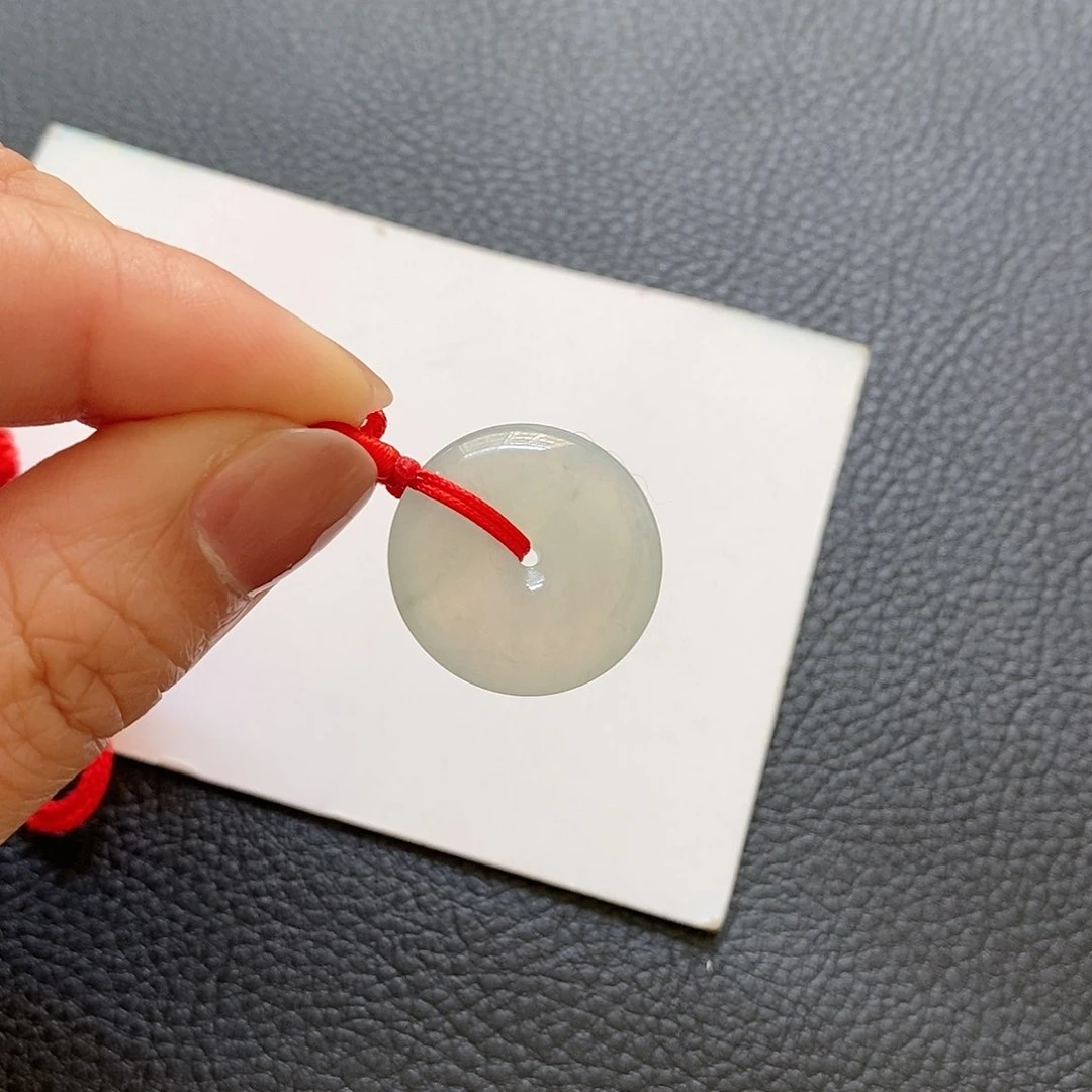 翡翠颈饰未镶嵌冰润平安扣20.6/5.3mm