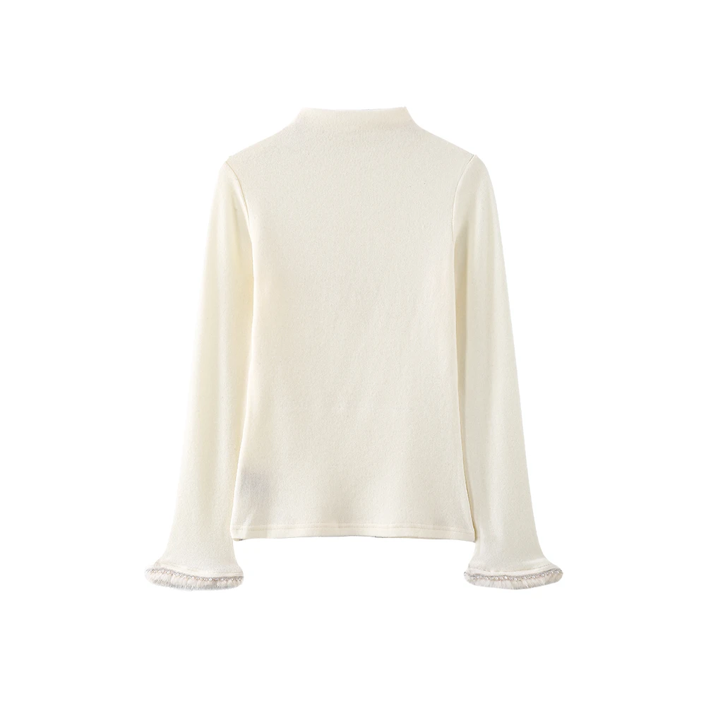 美人访【封后轻奢设计】秋冬静奢侈半高领时尚百搭打底上衣12158