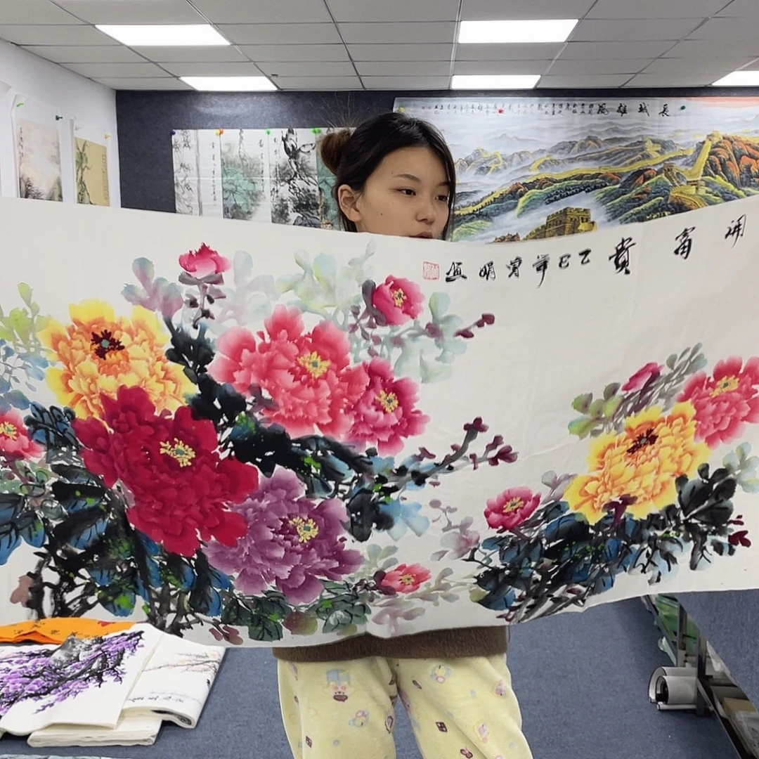 国画作品小姐姐放漏…