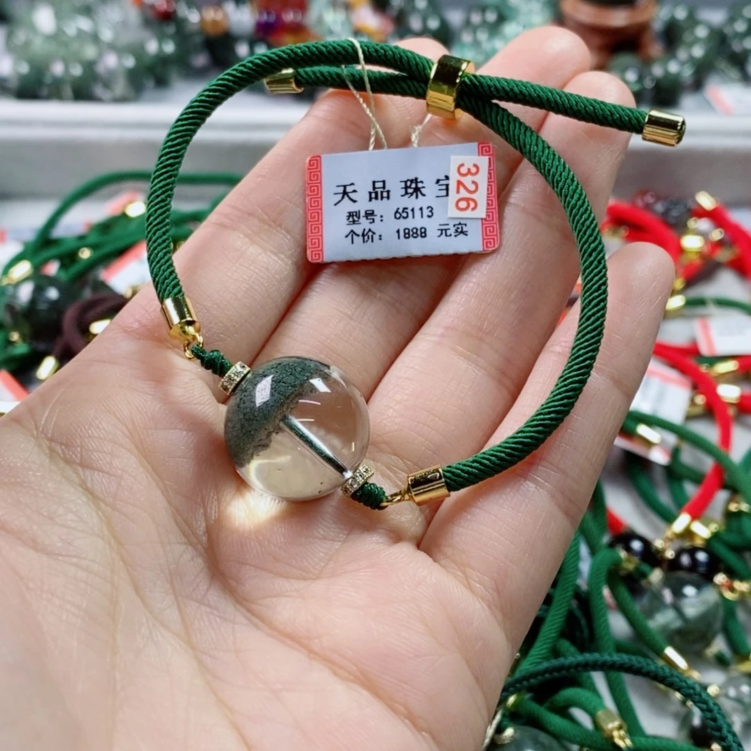 未镶嵌手链水晶绿幽灵65113