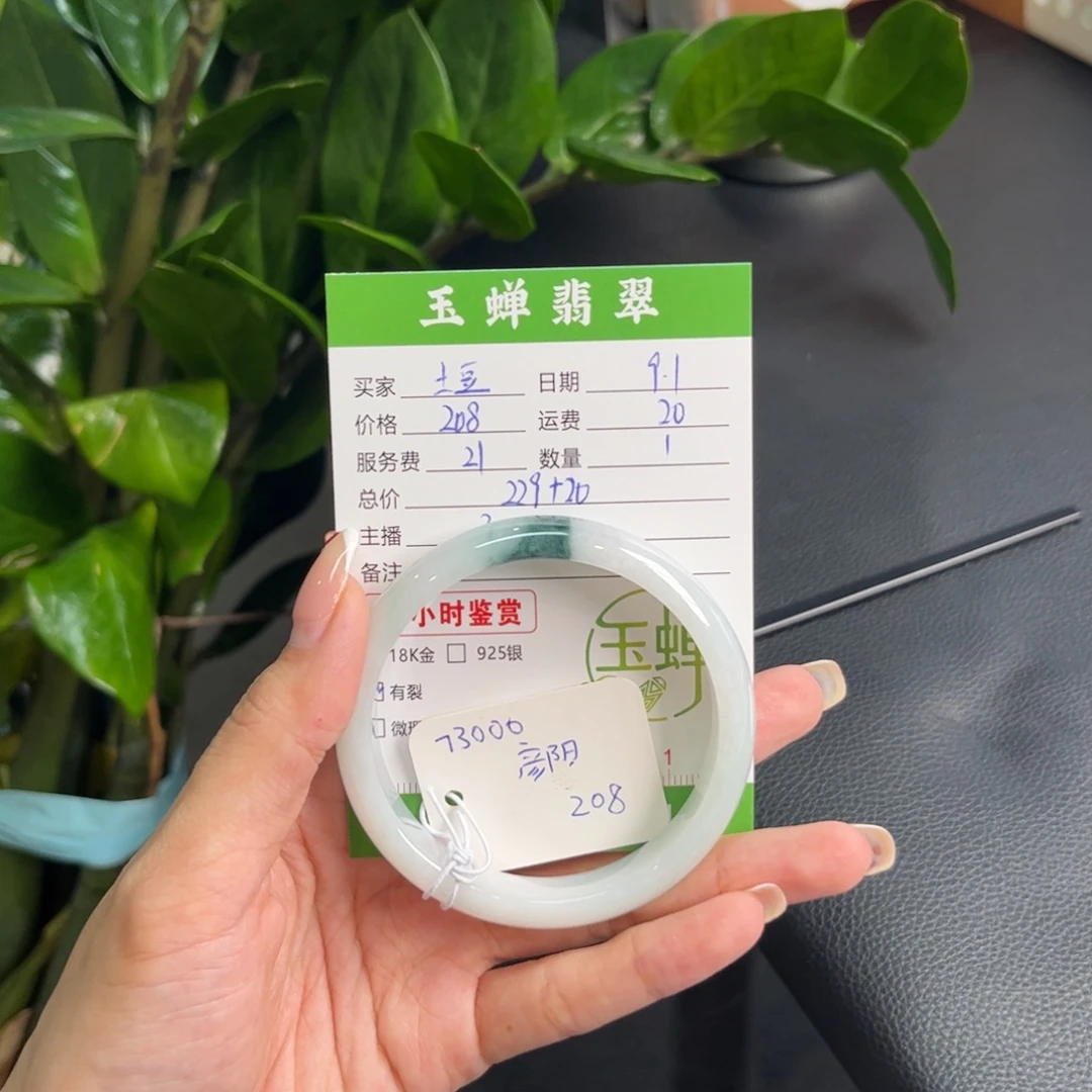 ****豆未镶嵌手镯翡翠手镯
