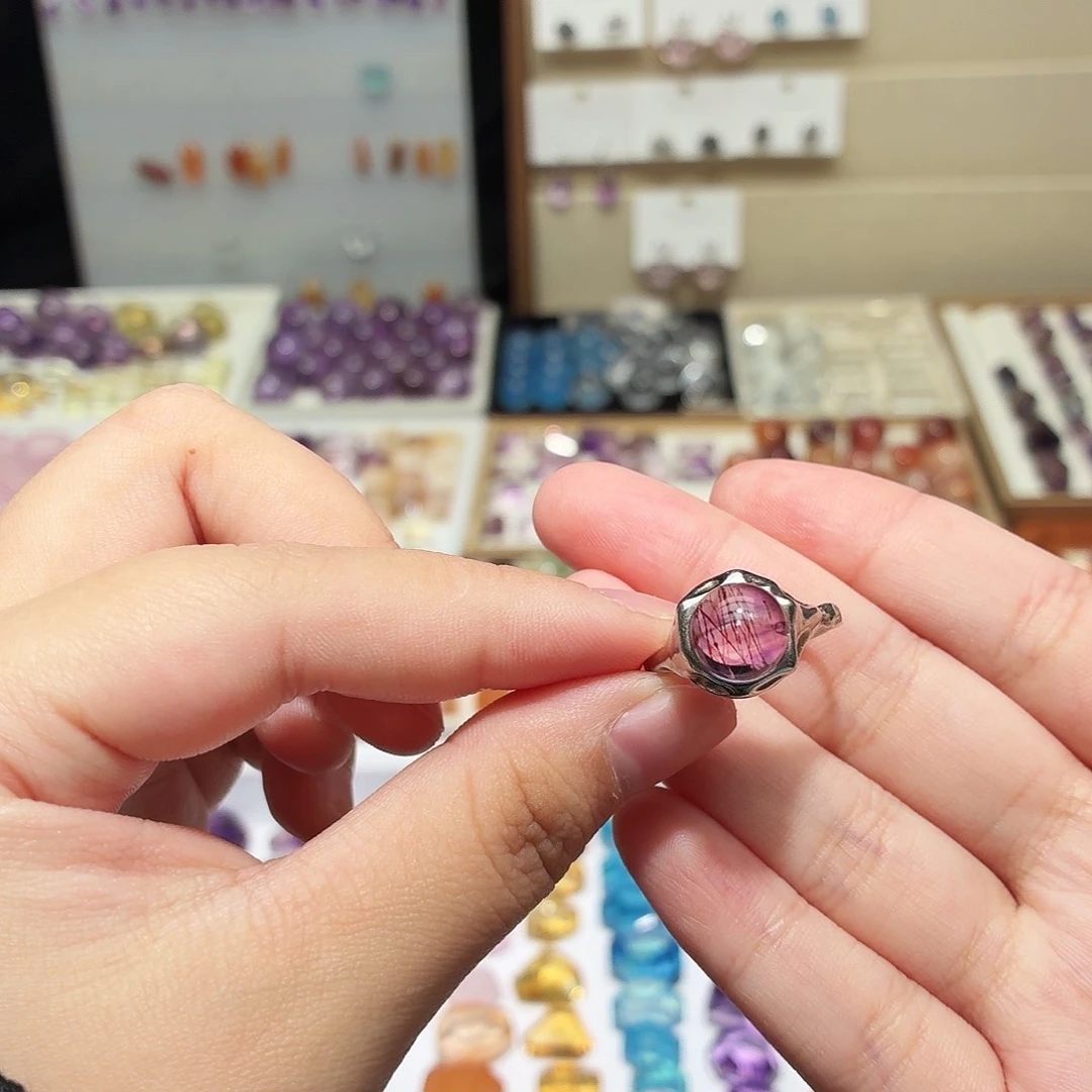 未镶嵌吊坠(不含链)水晶成品 紫超七 戒指