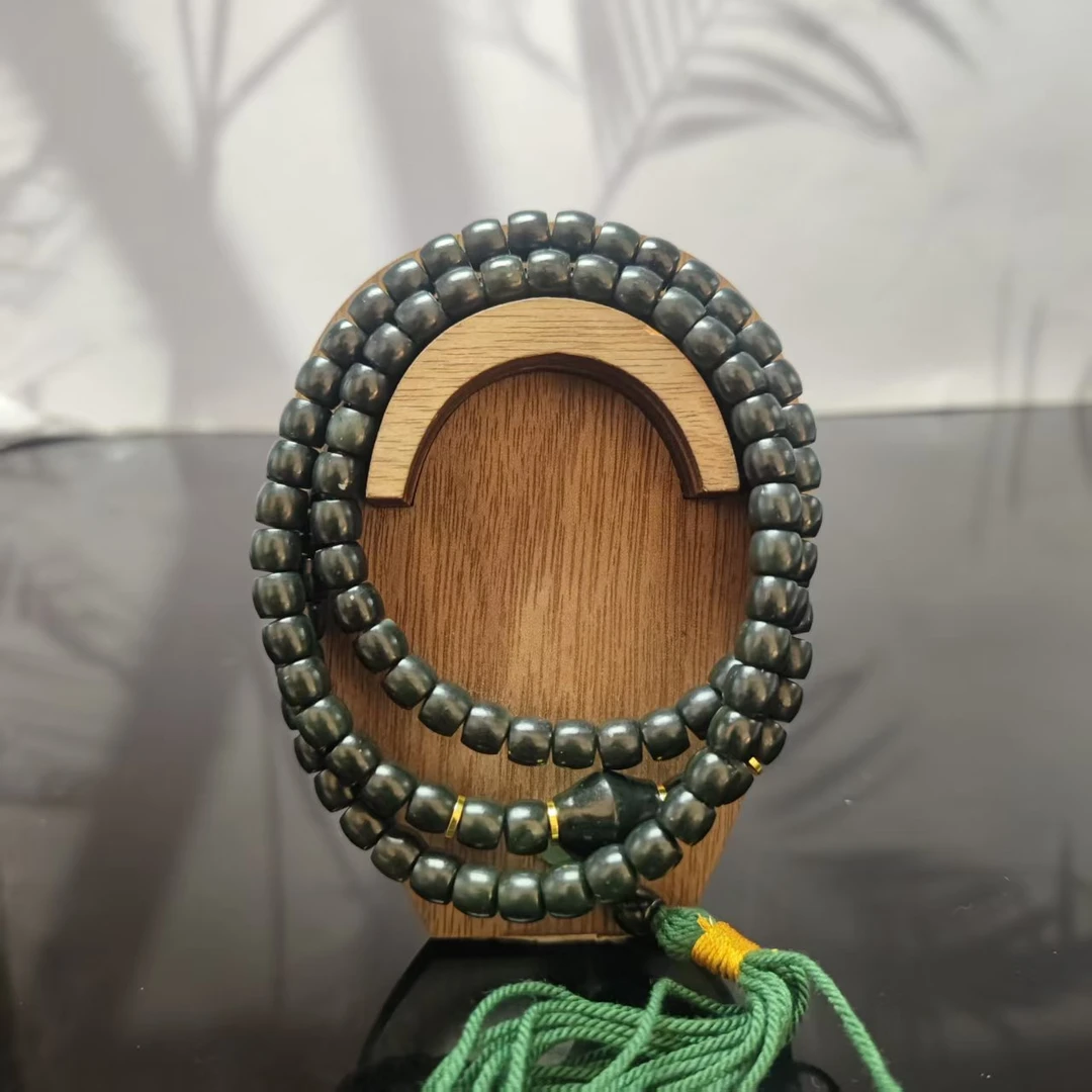 Z和田玉桶珠项链（108）1802