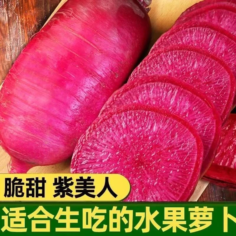 凤梨水果萝卜生吃甜脆凤梨满堂红心里美春秋多汁种植