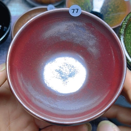 茶盏輔*訣微瑕龙窑柴烧原矿原釉钵钵鸡器型9.1口径