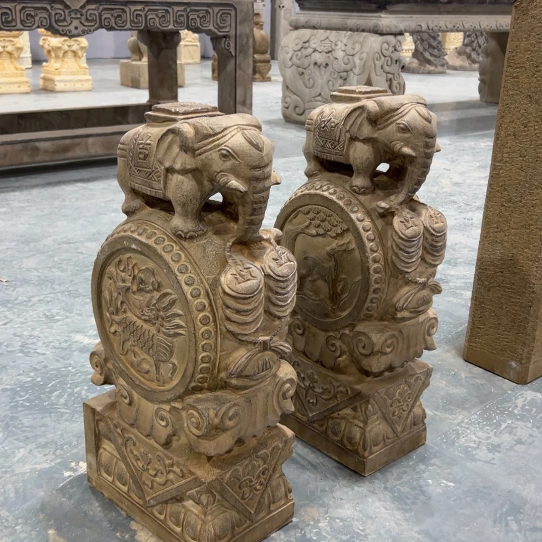 抱鼓石黑青石不包邮