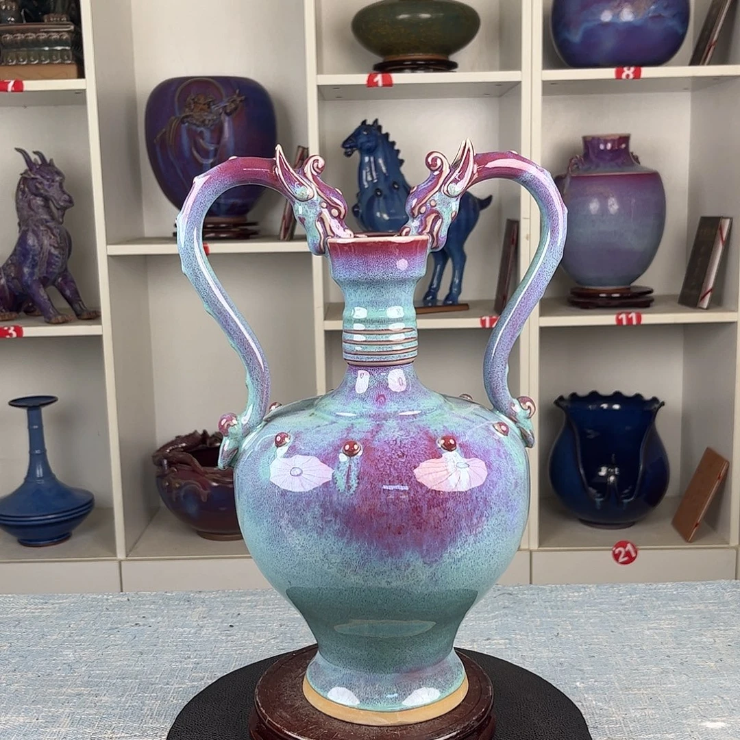 瓷片双龙瓶珍品收藏