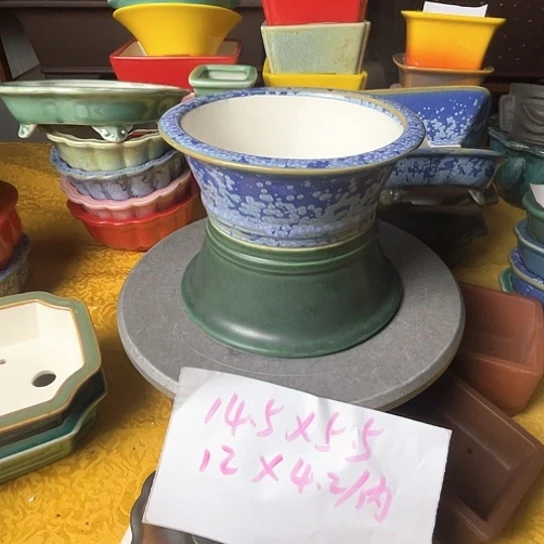 宜兴紫砂花盆二个