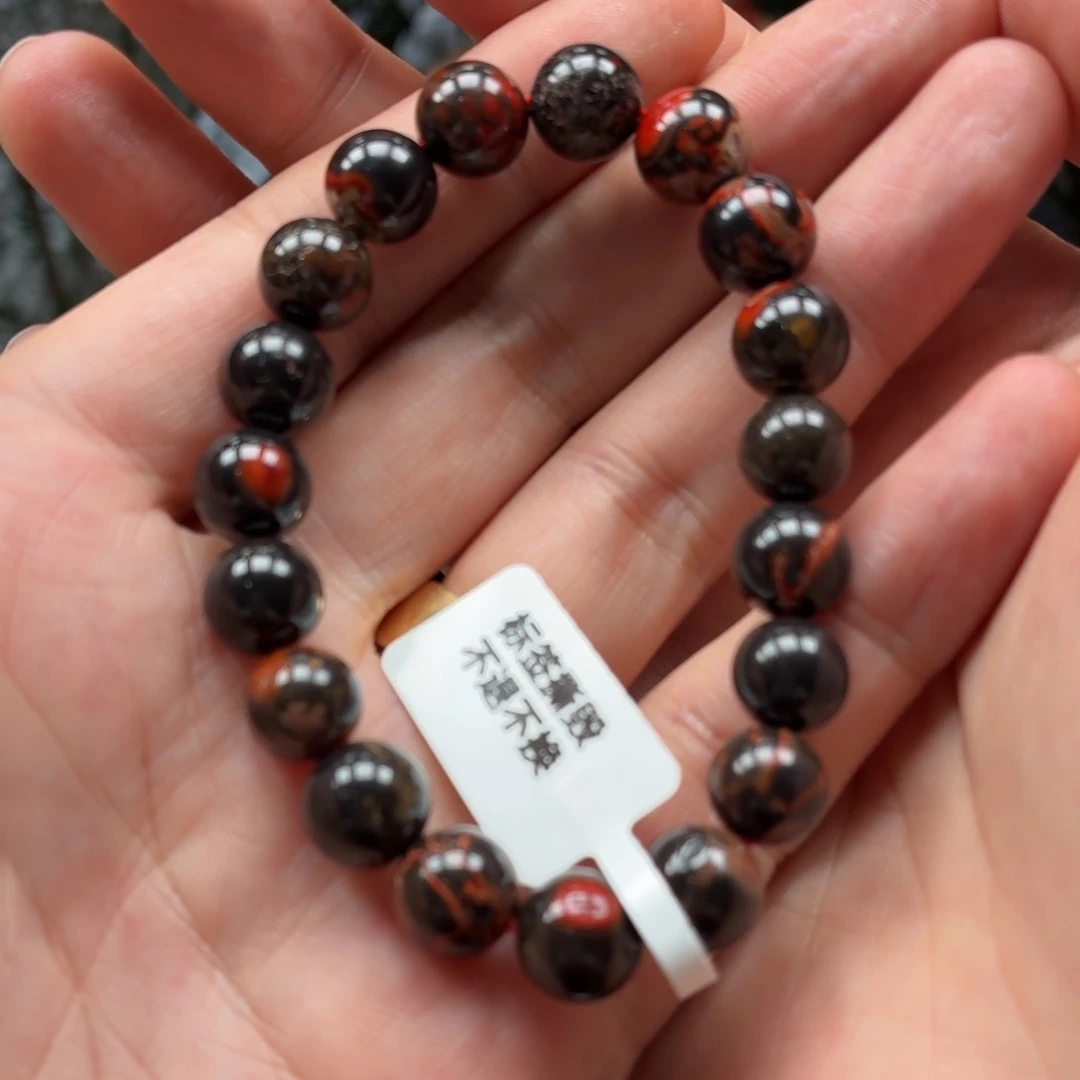 南红玛瑙未镶嵌手串原矿保山南红包浆手串卡9