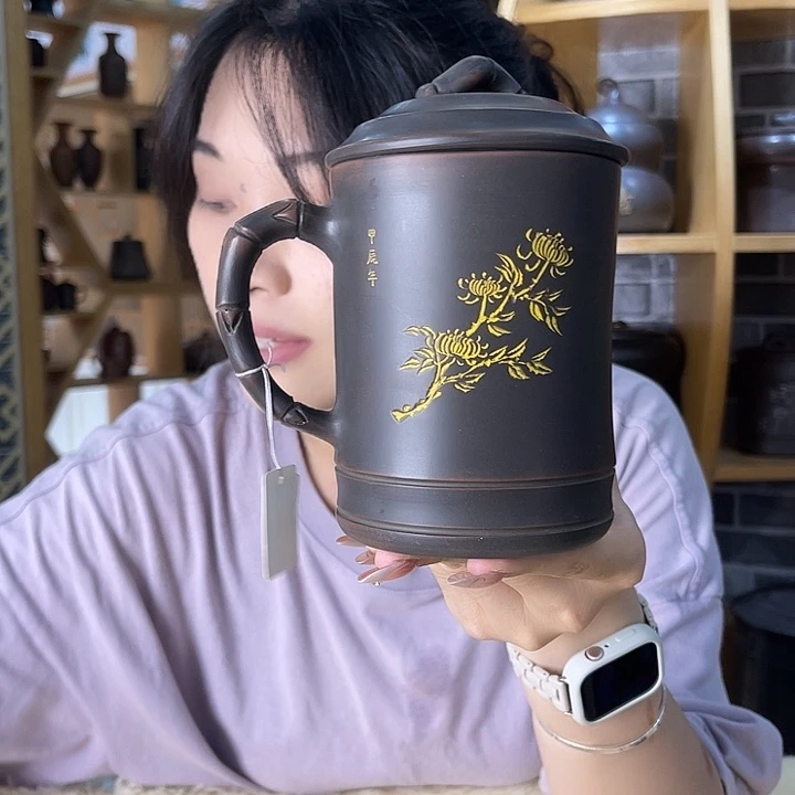 钦州坭兴陶茶杯 办公杯 开播福利