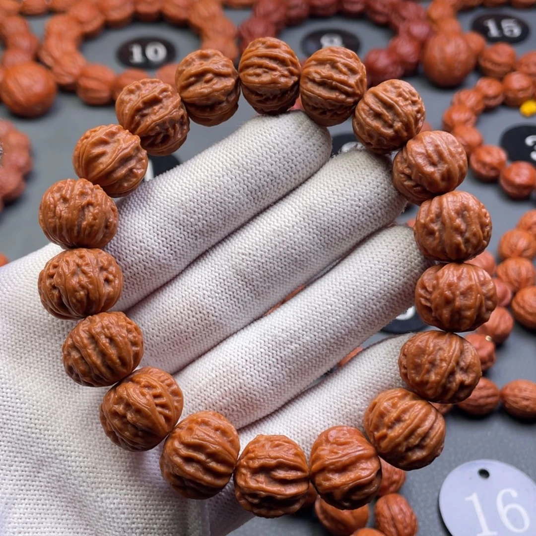 手串文玩核桃野生核桃京八棱秋子手串