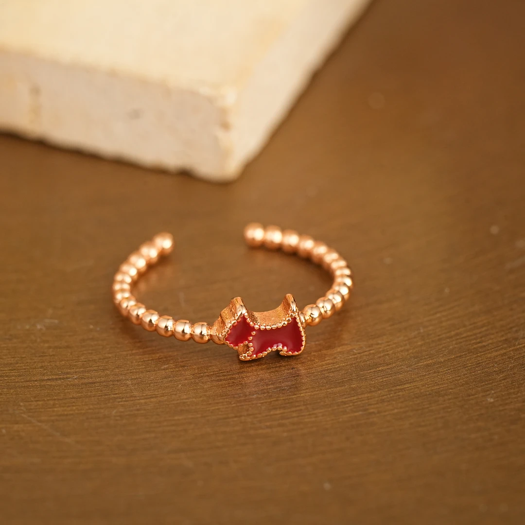 铜合金戒指 【1134】LeLe 戒指 瑷  迷你小狗精致简约百搭经典