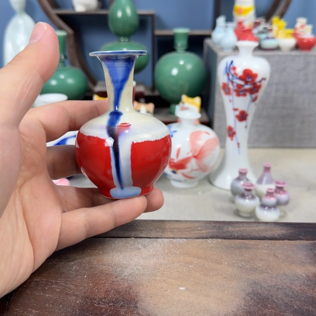 陶瓷手工小花器摆件