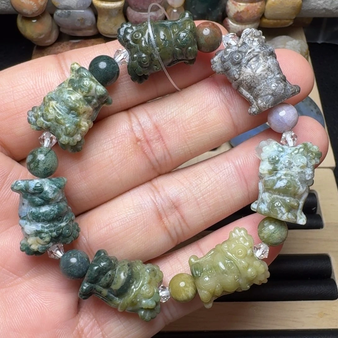 硅化玉未镶嵌纯天然色有机玉石保真色