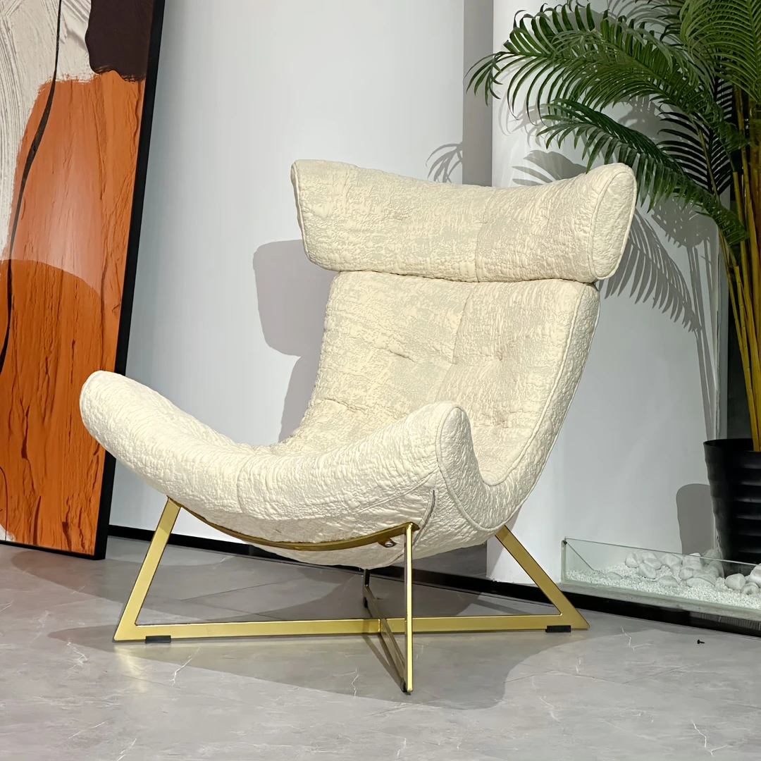 【流金】简约轻奢中古北欧风舒服高档创意家用客厅阳台卧室休闲椅