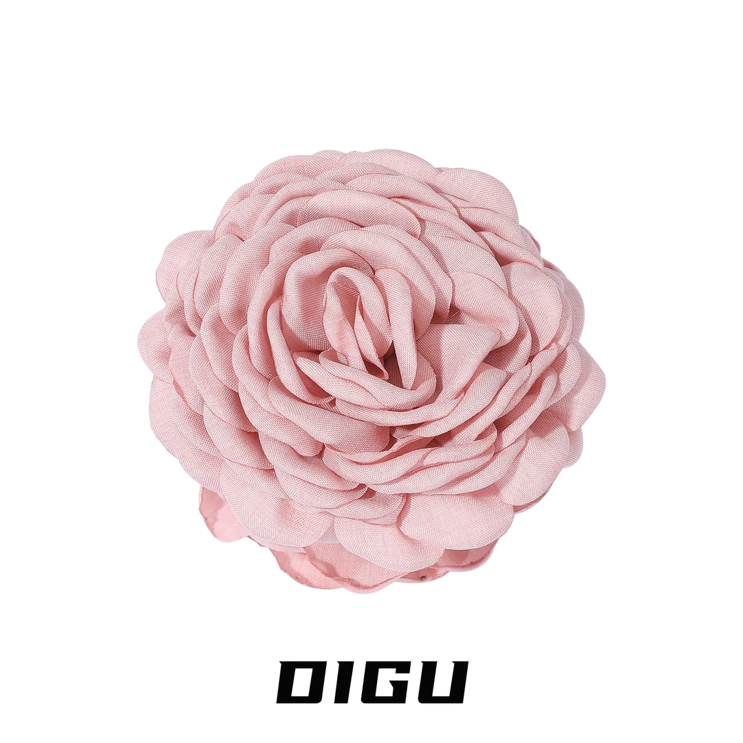 嘀咕家许妍同款玫瑰大花朵发夹后脑勺抓夹百搭盘发网红头饰女