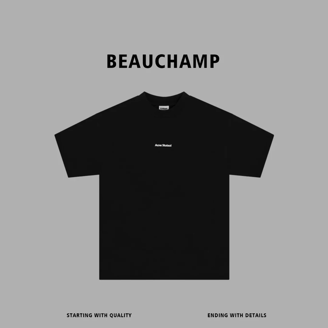 Beau champ品牌 夏季宽松休闲时尚简约印花圆领宽松短袖 6327#