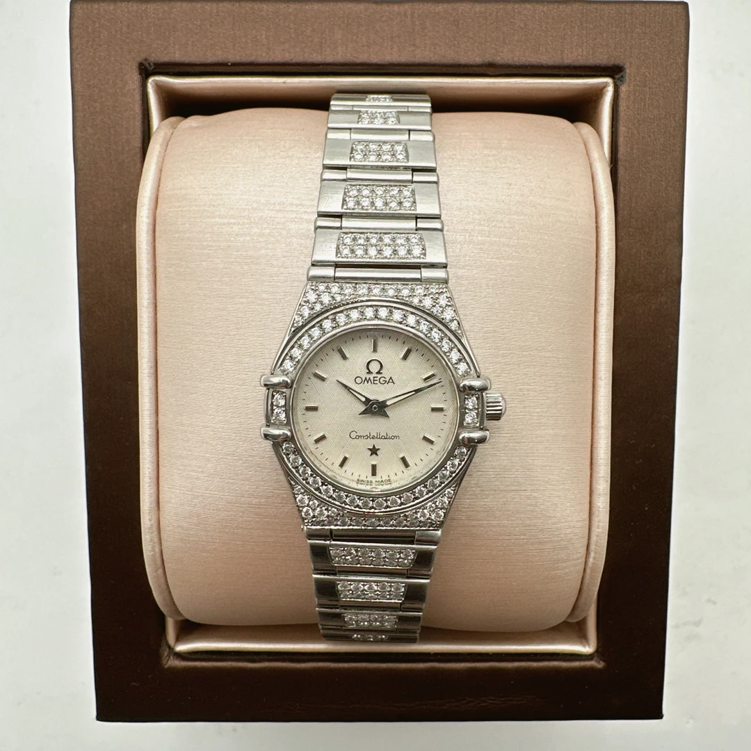 95新 Omega/欧米茄 欧米茄01-55石英后钻赠送表带赠送手链