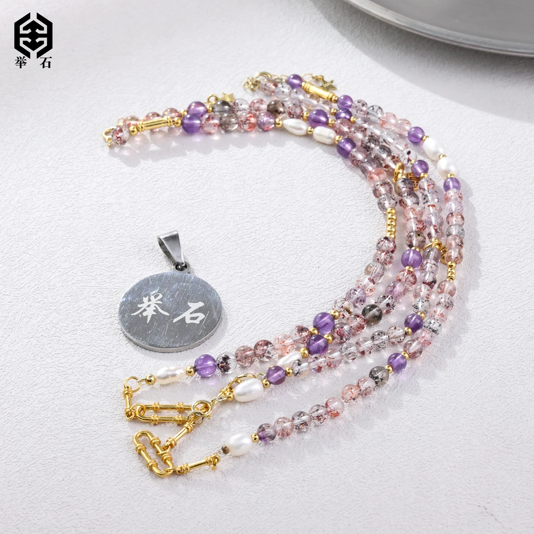 【举石精选】X03-H9-1177水晶项链（一件/多样性发/约4mm+）u