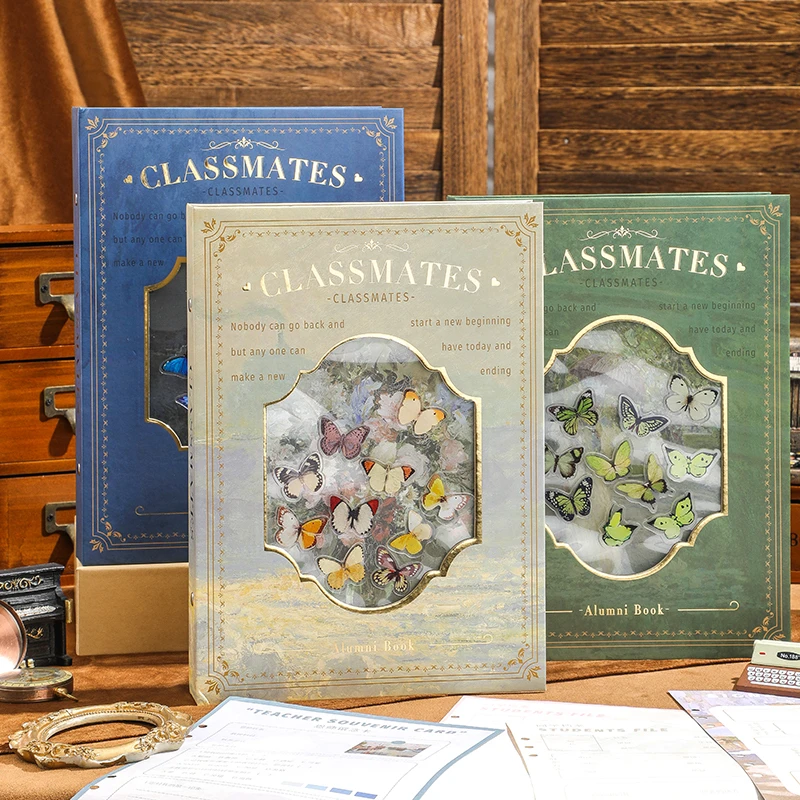 创意蝴蝶高颜值同学录小学生六年级初中纪念册ins风毕业季留言册