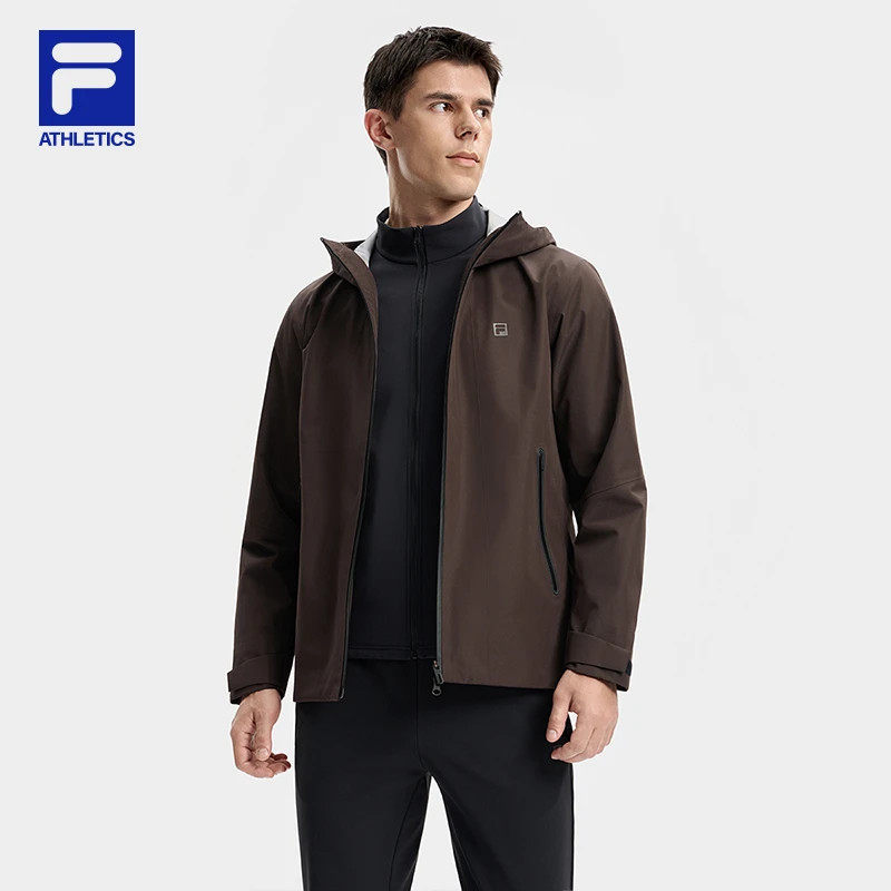 【呼吸壳冲锋衣两件套】Fila/斐乐男子秋季户外运动外套A11M541704F