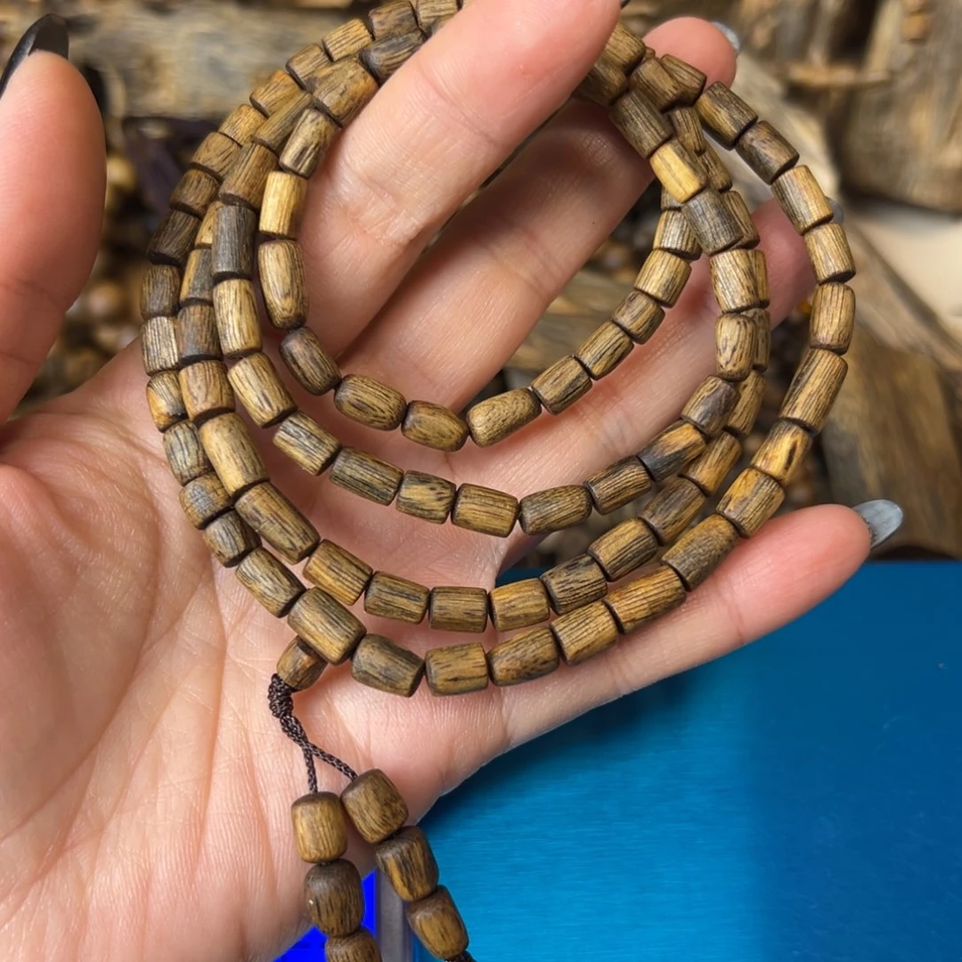 沉香碎屑沉香桶珠多圈15克加