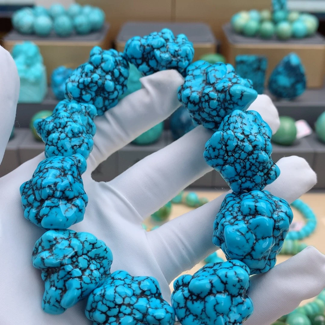 未镶嵌绿松石珠宝奇石浮**浪