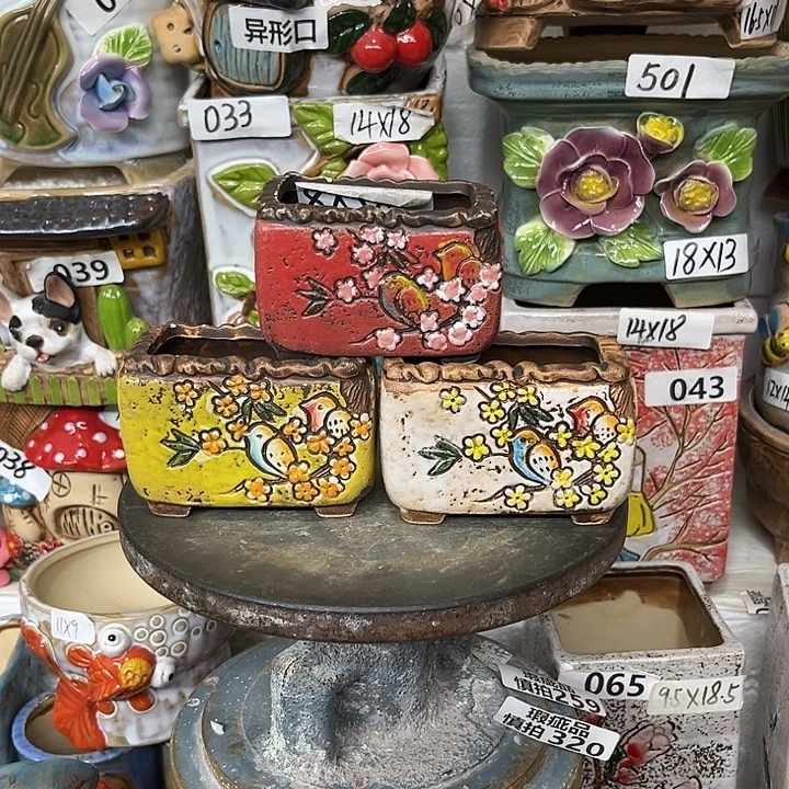 粗陶材质多肉花盆