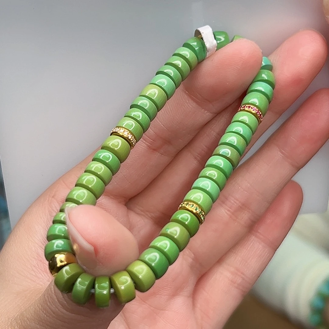 绿松石珠宝奇石18K金镶嵌