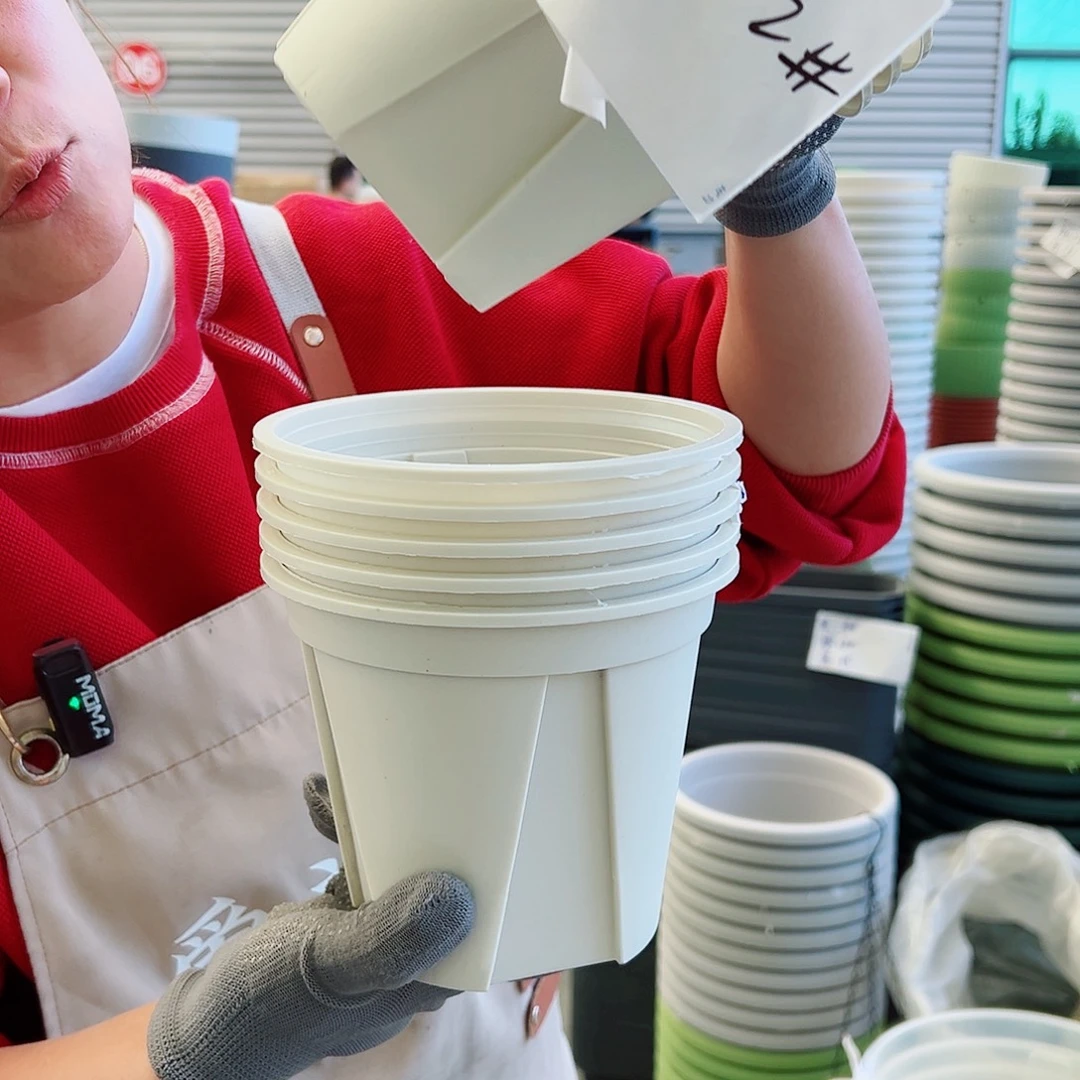 瑕疵青山盆2#米白色20个无托