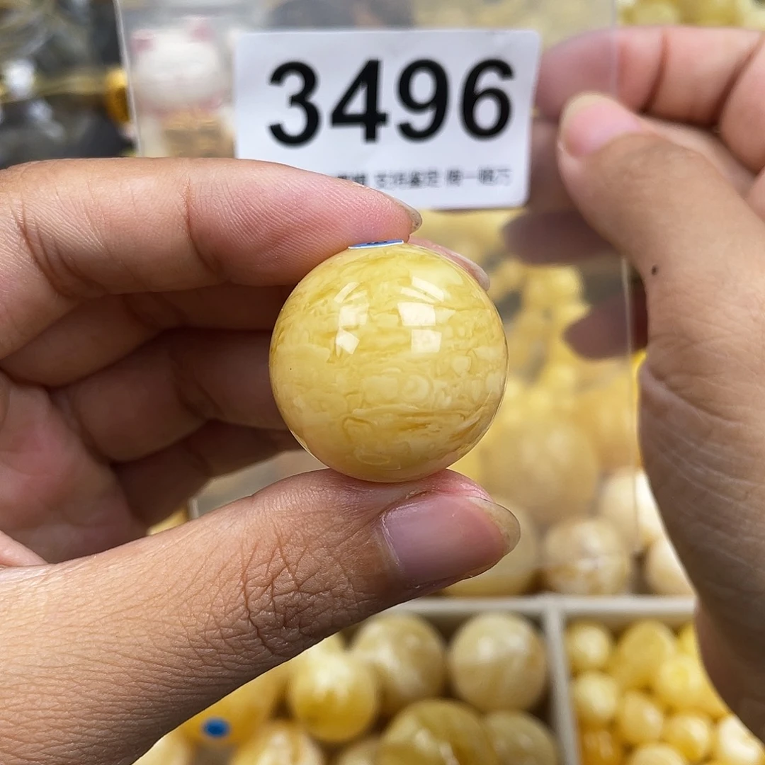 琥珀未镶嵌珠宝奇石25.5水线纹