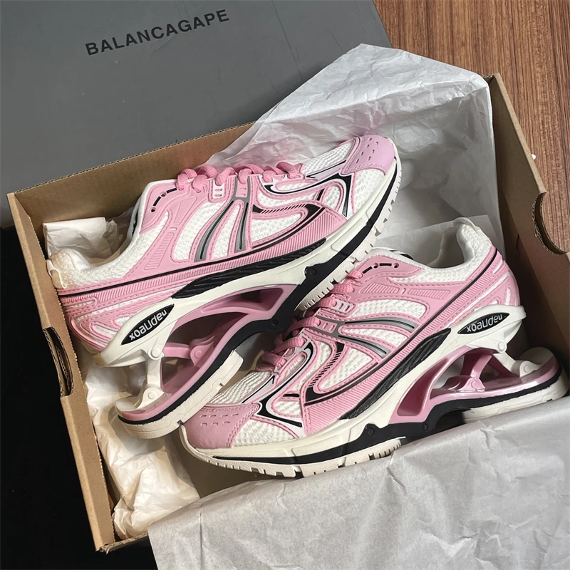 百搭新款悬浮弹簧老爹鞋女春秋休闲透气厚底内增高跟时尚潮运动鞋