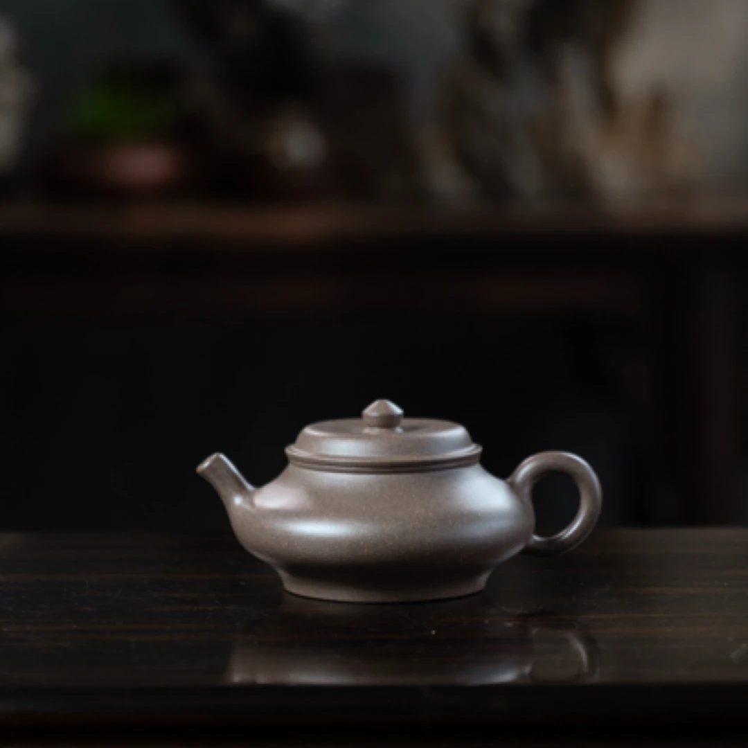 「精品  」全手工虚扁.冯赟达.清灰泥.230cc.球孔