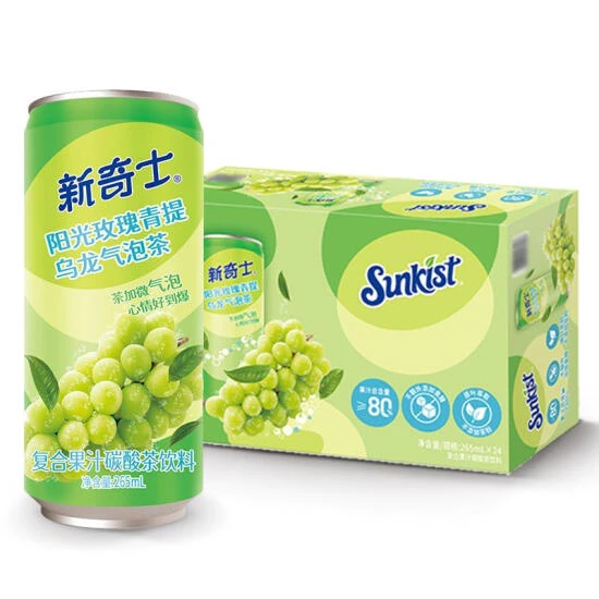 新奇士阳光玫瑰青提乌龙气泡茶 265mL*24