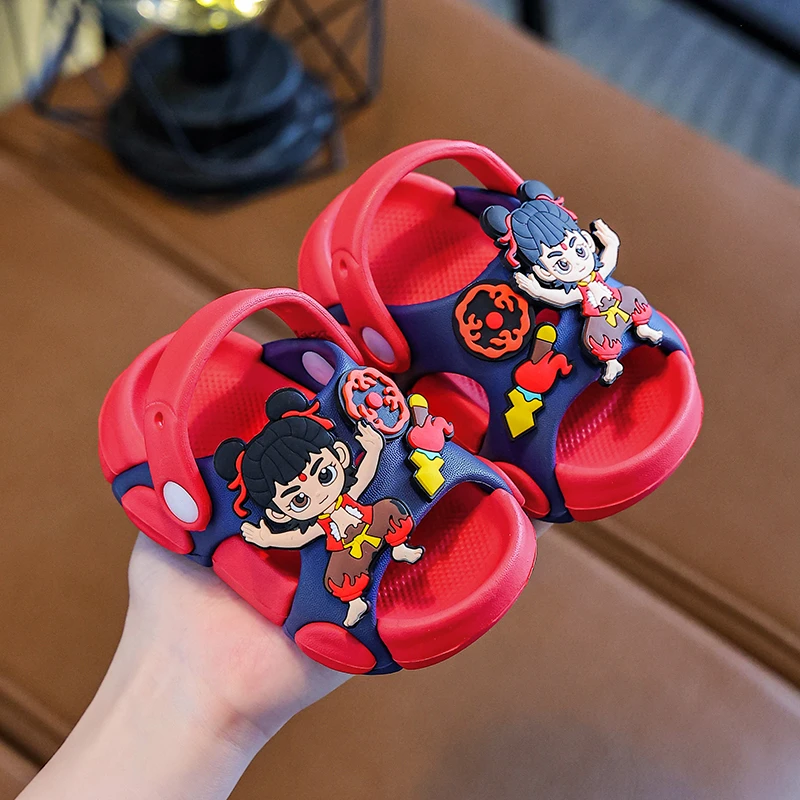 【今日破价】婴儿凉拖鞋夏季儿童哪吒拖鞋室内外居家防滑厚底凉拖鞋