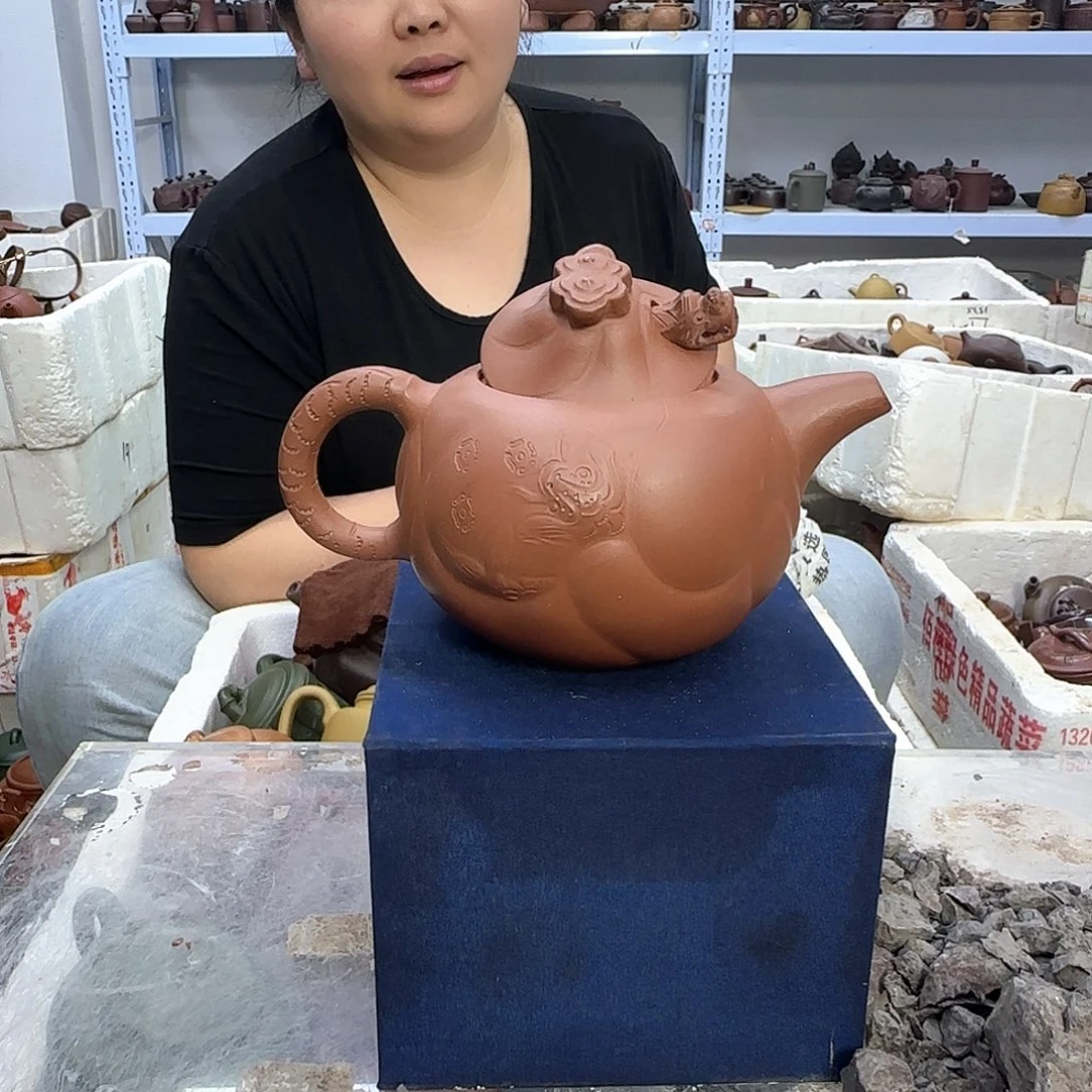 大***萃茶壶紫砂宜兴紫砂壶瑕疵