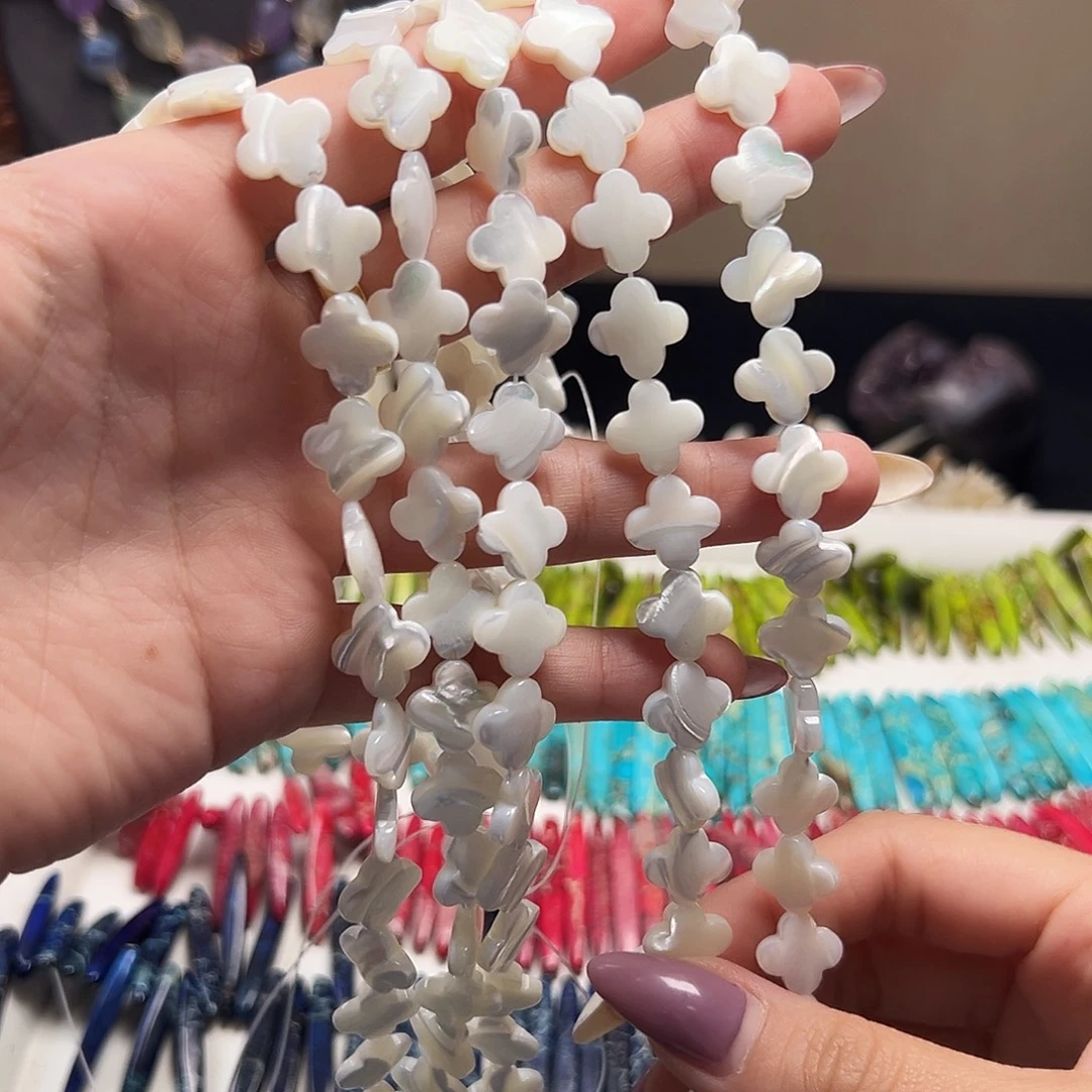 玛瑙/玉髓合金珠宝半成品j95 老鱼骨四叶草一条