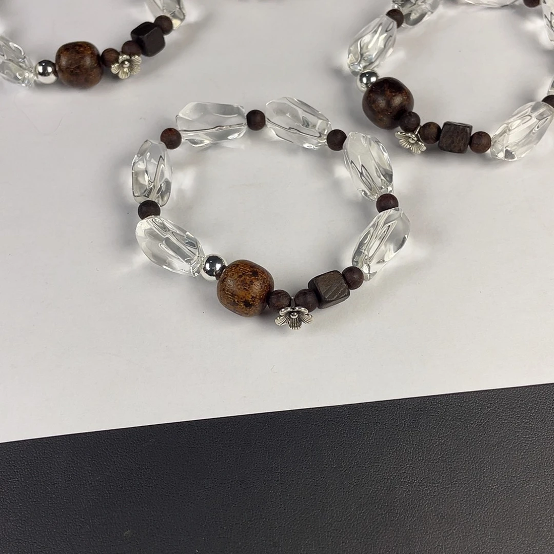 非金属手串白水大冰块小花款