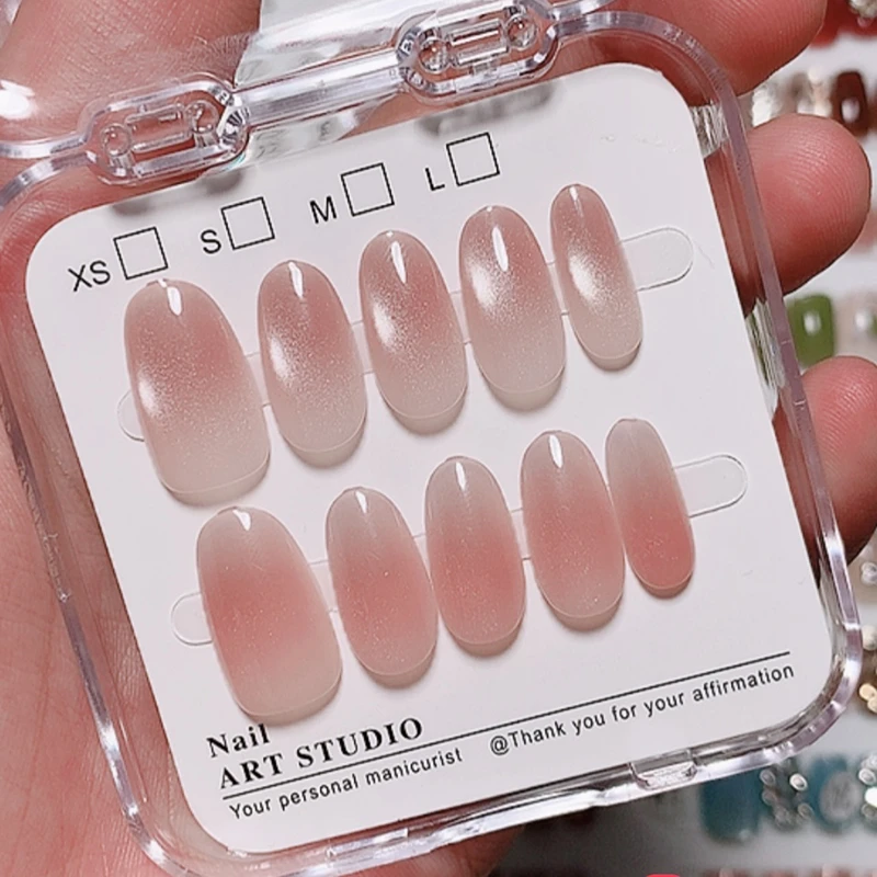 （可长可短）高级感富家千金美甲2025年穿戴甲猫眼假指甲贴指甲贴片