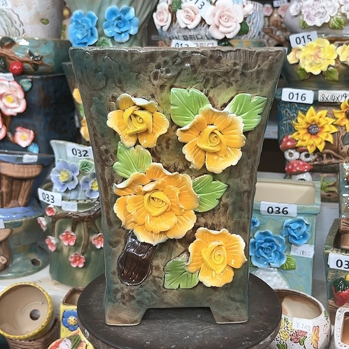 紫砂花盆粗陶材质多肉花盆