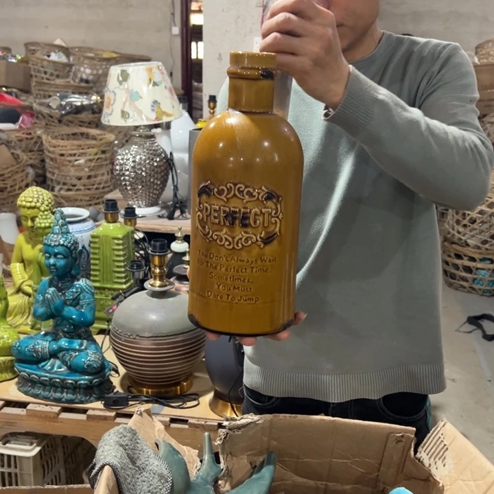 瓶高度32厘米口径4.5厘米微瑕捡漏