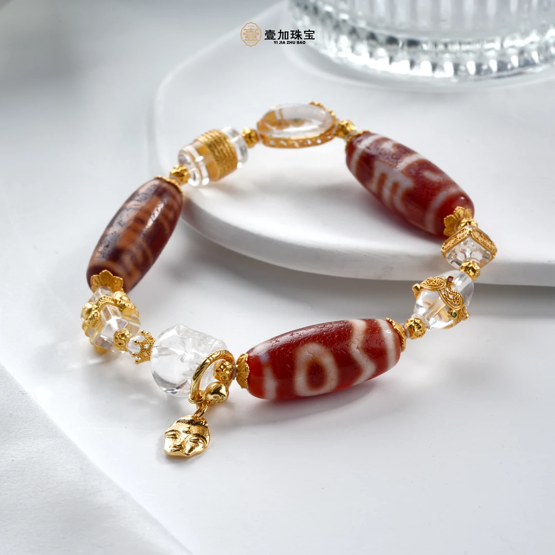 壹加安琪 | 金蟾多宝玛瑙手串BDF必拍多样性发货发其一（戴右手）