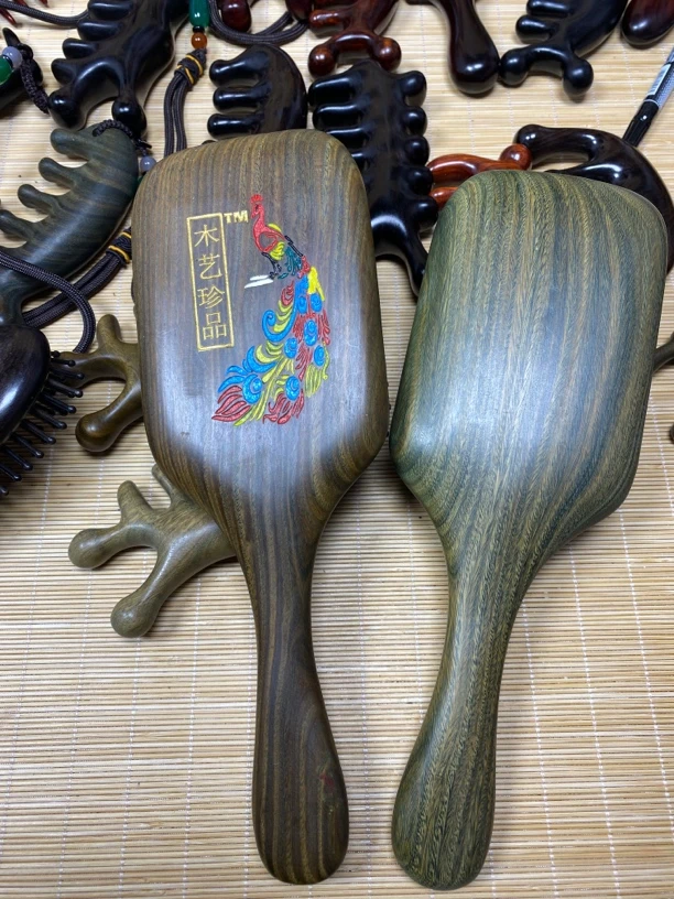 阿根廷绿檀加长气垫梳高品质防脱女士顺发木梳子梳头防静电家用