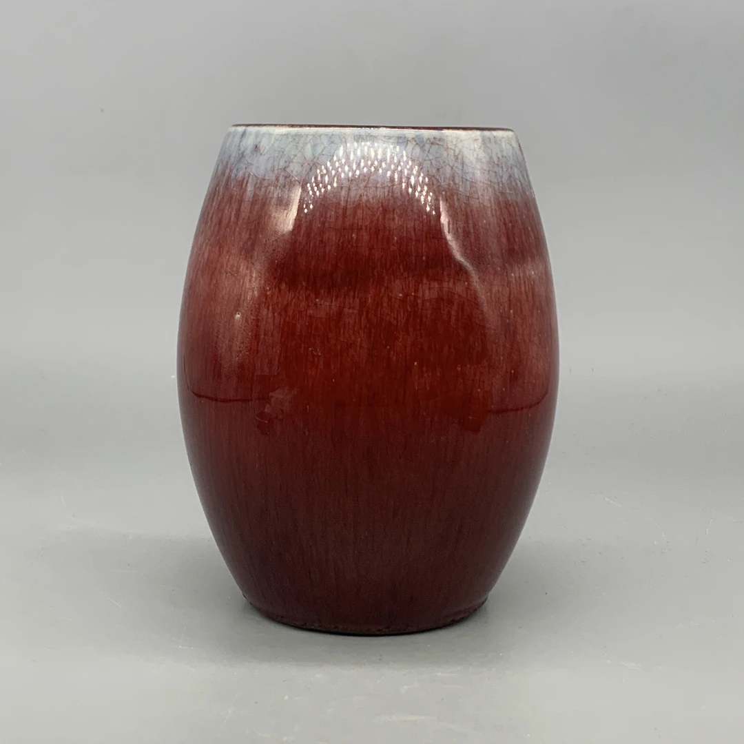 92512016*民国窑变釉橄榄尊/瓷器九/江苏省文物总店/MM